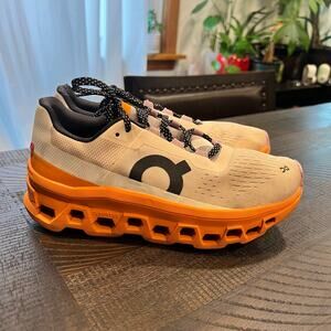 On cloud cloud monster Fawn Turmeric Orange White Running Shoes women 7.5